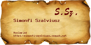 Simonfi Szalviusz névjegykártya